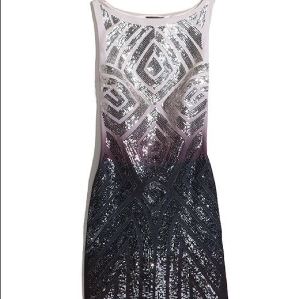 Bebe Geo Embellished Knit Dress